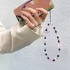 Keychains Acrylic Mobile Phone Chain Short Lanyard Handstring Pendant Keychain Wallet Strap Bear Bow Knot Cellphone Hanging Rope Jewelry