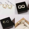 23ss 20style Mixed Brand Designer Letters Stud Hoop 18K chapado en oro 925 Silver Circle Women Crystal Pearl Earring