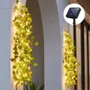 Novedad Iluminación Luces de hadas Luces solares Hoja de arce Impermeable al aire libre Garland 10m 100LED / 5M 50 LED Lámpara solar Navidad para decoración de jardín P230403