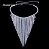 Sautoirs Stonefans Ethnique Long Gland Collier Ras Du Cou Bijoux pour Femmes Bohème Géométrique Cristal Déclaration Collier Collier 230403