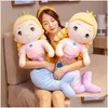 Arts et artisanat mignon sirène peluche jouet grand dessin animé humanoïde animal poupée fille Slee pour apaiser peluche doux oreiller enfants Noël Dhykl