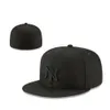 Qqq824 Styles Ny lettre casquettes de baseball femmes hommes Gorras os Aba Reta Touca Toca plat entièrement fermé chapeaux ajustés