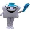 2018 de alta qualidade dente sorridente dentista mascote traje fantasia festa vestido adulto presentes254o
