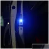 Luci di emergenza per auto Spia per porta lampeggiante Lampada a LED stroboscopica Illuminazione stradale Porte per auto rosse Anti collisione Controllo magnetico Dro Dh3M1