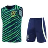 2023 Brasils Vini Jr. Soccer Jersey Brasil Short Sleeves Tracksuit Training Suit 23/24 Nytt Brasilien National Team G.Jesus P.Coutinho Football Uniform Sweatshirt Set Top