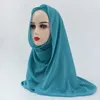 Sarongs 80colors chiffon hijabs for masslim malaysia pearl chiffon bubble scarf silk for islamic p230403