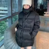 Женский пуховик, зимняя куртка, пальто, теплая модная парка с поясом, женское хлопковое пальто, пальто