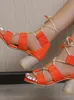 Trend Trend Summer Shunky Shoes Fashion Women High Heels Sandals Designer Weave Lace Lace Slides Sexy Open Open Toe Pumps 230403