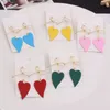 Koreaanse mode -sieraden stralen Bowknot Hollow Heart Drop oorbellen voor vrouw