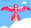 Drachenzubehör kostenloser Versand 10 teile/los Minidrachen fliegen für Kinder Drachenlinie dynamischer Flügel PE-Drachen 3D-Drachentaschendrachen für Kinder Angelrute Q231104