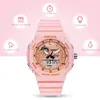 Wristwatches Watches For Women SMAEL Watch Waterproof Back Light LED Clock Alarm Stopwatch Ladies Gift 8037 Luxury WomenWristwatches