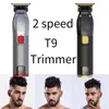 Hårtrimmer T9 USB Hair Clipper Professional Electric Hair Trimmer Barber Shaver Trimmer Beard 0mm Men Hair Cutting Machine For Men 230403