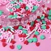 Décorations d'art d'ongle 10g Kawaii Lèvres rouges Charme Love Heart Valentine Décoration Polymère Tranche d'argile douce pour fournitures de matériel Accessoires