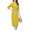 Casual Dresses Spring Office Clothes Women 2023 M-5XL Business Temperament Suits skinkor Fashion Slim Blazer Dress Female Robes ZH248
