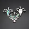 Charms 1Pcs Shell Pendant Bull Head Abalone Cross DIY Female Charm Necklace Jewelry Gift