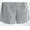 Dwuczęściowe spodnie damskie Kobiety SUP Dwuczęściowy zestaw bawełnianych szortów koszuli lnianej pasujące samice samice plus rozmiar krótki zestaw kobiet letnie ubrania 230403