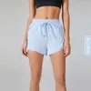 Lu Align Woman hardlopen Dames Algin shorts Zomeroefening losvallend sneldrogend en antireflectie fitnessbroek gymkleding Lemon Lady Gry Sports Meisjes