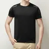 T-shirts pour hommes en plein air glace soie maille séchage rapide T-shirt été mince sport loisirs Fitness O cou haut respirant polyvalent tendance grande taille