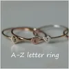 Band Rings 26 A-Z English Left Ring الأولي Sier Gold Love Rings Women Fashion Jewelry Will و Sandy Drop Ship KA3998 Drop de DHPCB