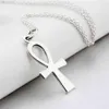 925 argent Sterling plaqué égyptien Ankh croix pendentif colliers bijoux de mode collier collier cadeaux de noël pour les femmes Gnx8769213B