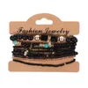 Bracelet bohème en perles de cristal acrylique pour femmes et filles, ethnique multicolore, corde élastique, brin