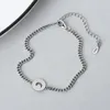 Звено-браслеты DAVINI, минималистичный браслет с подвесками «Солнце и Луна», винтажная серебряная цепочка для женщин, модные ювелирные изделия, подарок MG371