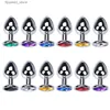 Other Massage Items 3 Pcs/set Metal Anal plug butt plug Sex Toys Butt Toys For Women/Men/Couples Adults Game Masturbator Anal S/M/L Diamond Sex Shop Q231104