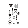 5 PC Temporary Tattoos Geometry Triangle Arrow Temporary Tattoo Sticker Waterproof Women Men Adults Fake Body Art New Design 10.5X6cm s Hand Tatoo Z0403