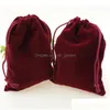 Packing Bags Dstring Flannelette Bags Fashion Jewelry Packaging Display Pocket For Wedding Christmas And Diy Craft Accessories 11 Drop Dh3Pt