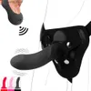 Andere Massageartikel Sex-Vibrator für Erwachsene, 10-Gang-Vibrations-Umschnallgurt, Dildo-Vibrator-Höschen für Frau, Lesben-Sex-Bondage-Dildo, Penis-Sexgürtel, Q231104