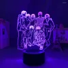 Veilleuses Corée du Sud-Jour Mission Ornements de chambre 3D Led Décor coréen Chambre Lampe de table Cadeau d'anniversaire Décoration Adolescent