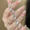 Charme pulseiras cristal prata cor pulseira para mulheres personalidade moda transparente grânulo zircon namorada presente festa jóias