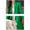 Damespakken groene blazer vrouwen 2023 zomer mode temperament high -end halve mouw casual formele slanke jas kantoor dames werkjas