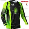 القمصان للرجال Kids Enduro Jersey Bat Downhill Jersey Bike Jersey Motocross Motorsy Jersey Quick-Dry Children's Jersey T231104