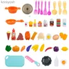Kitchens Play Food Children Large Mini Kitchen Toys 43pcs Sound And Light Play House Simulation Tableware Leisure Games Educational Toys For KidsL231104