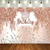 Party Decoration Pink Flash Happy Birthday Background Banner Pography Studio Po Wallpaper Props Girl Heart Atmosphere