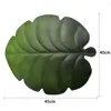Table Mats 45 40cm Placemat Leaf Artificial Green Plant Insulation Non-slip Tableware Home Western Plate Kitchen Decor