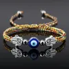 Turkish Evil Eye Braided Bracelet Red Nylon Thread Elephant Hand of Fatima Charm Couple Bracelet&Bangle Chain Fashion Jewelry