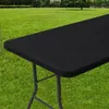 Tafelkleed rechthoek elastische hoes waterdicht polyester tafelkleed past voor beschermer picknick kamperen buiten 72 inch