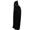 Thème Costume Halloween ample à capuche adulte femmes unisexe Long manteau robe noire cadeau 230404