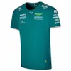 Erkek Polos Aston Martin Aramco Cognizant F1 2023 Resmi Fernando Alonso Takım Sürücüsü T-Shirt Yaz erkek gündelik çabuk kuruyan kısa kollu M230404