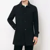 Hommes Trench Coats Lâche Long Manteau Coupe-Vent Casual Design Solide Hommes Mode Coréenne Style Mâle Vestes Automne Printemps 230404