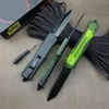 UT-Combat Green Devil Bounty Hunter Couteaux automatiques D2 Lame en alliage d'aluminium + Poignée Ultem Tactique Chasse Camp Auto-défense Sauvetage Couteau de poche automatique EDC Outils