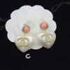Marke Luxus Creolen Mode Anhänger Pfirsich Herz Ohrringe Hohe Qualität Nicht Verblassen 925 Silber Designer frauen Ohrringe