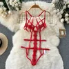 Nxy Hollow out Sexy Underwear Women Backless Lace Slim Bodysuits Ladies Fashion Sheath Sheer Playsuits 230328