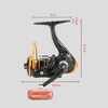 Baitcasting Reels Mini Spinning Fishing Reel Metal Coil 5KG Max Drag Power Ice Lure Saltwater Freshwater Small Fishing Wheel 230403