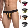 Sous-vêtements hommes slips sous-vêtements Jockstrap mode Patchwork Gay hommes Sexy pénis pochette Calzoncillos Hombre Cuecas