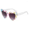 Zonnebril 2023 Mode Kleurrijke Hartvormige Outdoor Voor Vrouwen Vintage Party Zonnebril Vrouwelijke Hart Shades Gafas De Sol