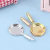 Kitchens Play Food 1/12 Dollhouse Pan Frying Pan Dollhouse Miniature Kitchen Utensil Accessories Dolls House Decoration For Kid Pretend Play ToyL231104