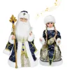 Outras festa de eventos suprimentos abxmas candy balde com russia music luxuja santa boneca boneca Navidad ano ornamentos presentes de decoração de natal para crianças menina 230404